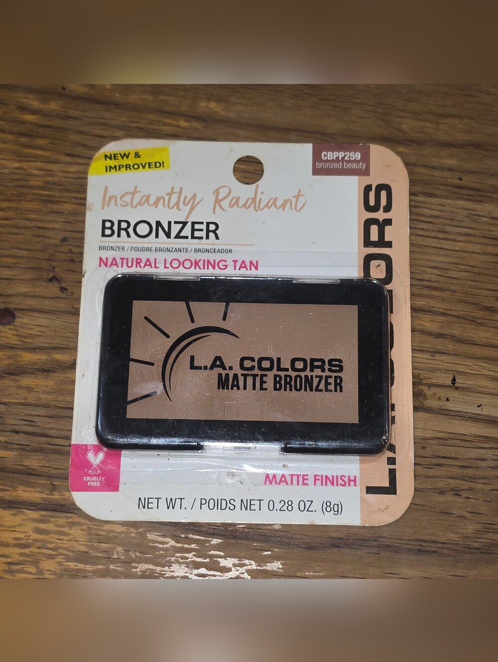L.A. COLORS Matte Bronzer -CBPP259 Bronzed Beauty 0.28oz Natural Looking Tan